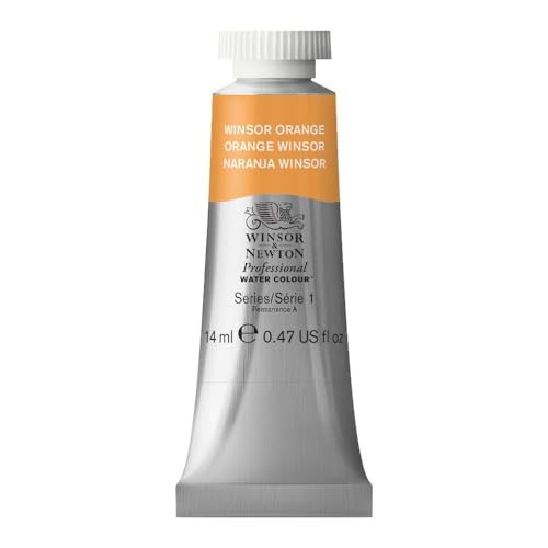 Winsor & Newton Professional Watercolor Tube - Winsor Orange (14ml) - Vibrant, Transparent, Archival Quality