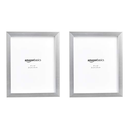 Amazon Basics 8" x 10" Nickel Picture Frame Set - 2-Pack