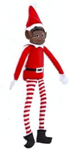 Christmas Elf Behaving Badly Plush Toy - Naughty Bendy Doll | 12-Inch Black Elf for Holiday Fun