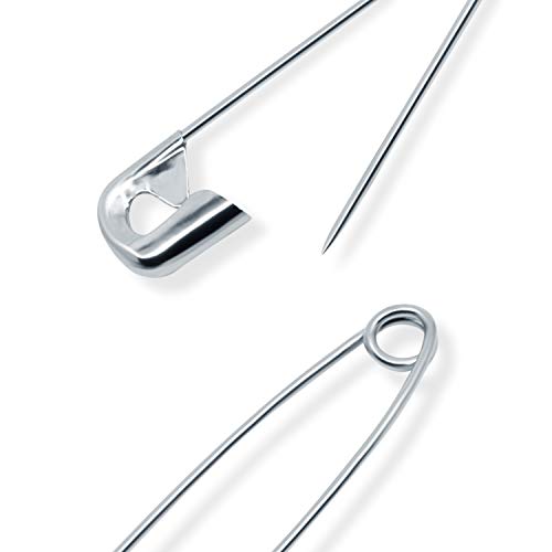 Dritz Safety Pins Assorted Sizes - Nickel Plated Steel (100 Count)