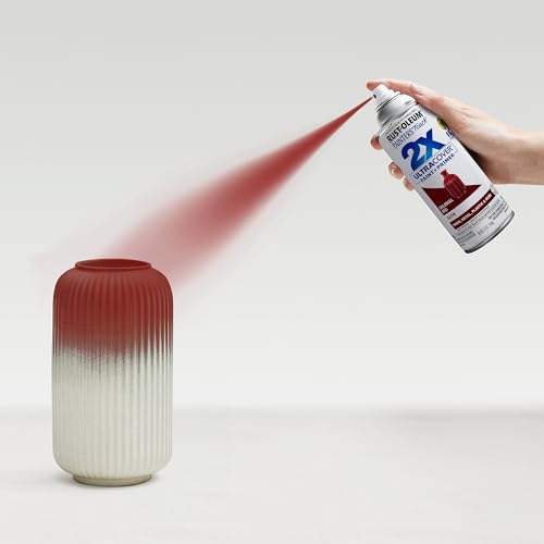 Rust-Oleum Painter's Touch 2X Ultra Cover Spray Paint, Satin Colonial Red, 12 oz