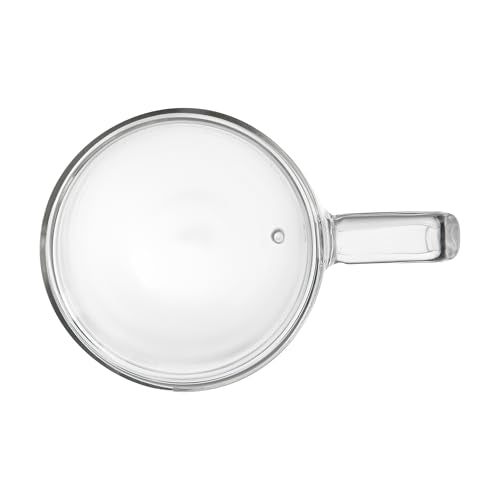 Restaurantware Glass Espresso Cups 12 Count 10 Ounces Borosilicate Double Wall Glass Coffee Mugs Insulated Clear Tea Drinkware for Hot or Cold Beverages