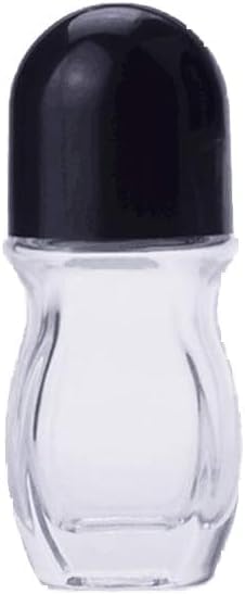 30ml Clear Glass Roller Bottles with Black Lid - Leak-Proof Essential Oil & Perfume Containers