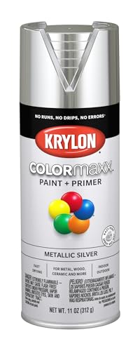 Krylon COLORmaxx Metallic Silver Spray Paint & Primer 11oz - Indoor & Outdoor Use, Pack of 1