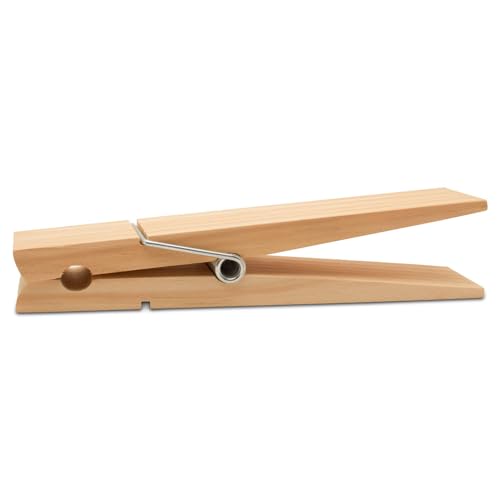 Oversized Wooden Clothespins - 9-Inch Heavy Duty, Pack of 2 for Crafts & Laundry Decor