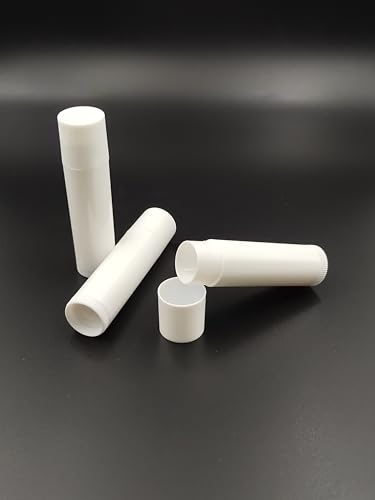 25Pcs Empty Lip Balm Tubes 5g - Refillable White Chapstick Containers