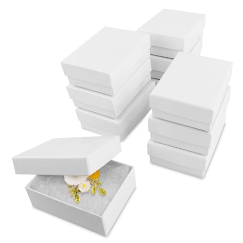 Jewelry Gift Boxes - White Cardboard, 10 Pack, 3.08x2.3x1.1 in
