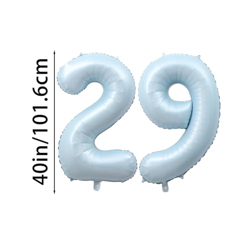 40-Inch Baby Blue Number 29 Foil Balloon for Birthday & Parties