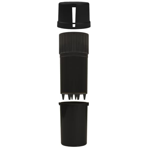 Medtainer Black Storage Container with Built-In Grinder