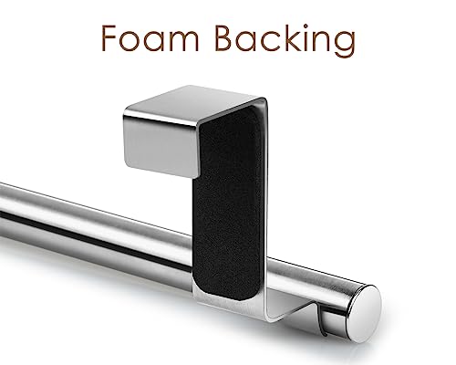 Stainless Steel Over Cabinet Towel Holder - 2 Pieces Kitchen Towel Rack