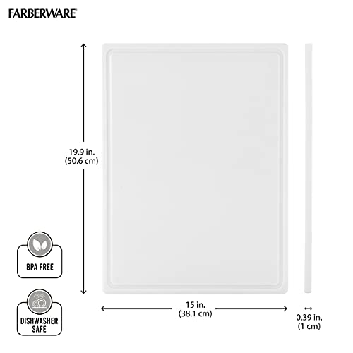 Farberware Extra Large 15 x 20 Inch Plastic Cutting Board