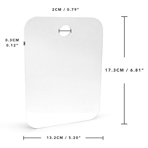 QSHAVE Fogless Shower Mirror - Shatterproof Bathroom Shaving Mirror