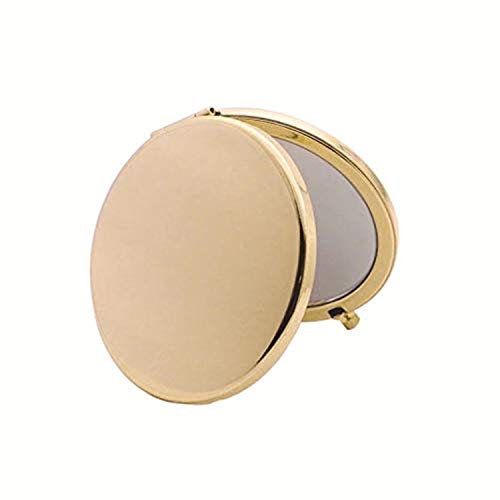MIHAGUTY Stainless Steel Compact Pocket Mirror 1X 2X Magnification