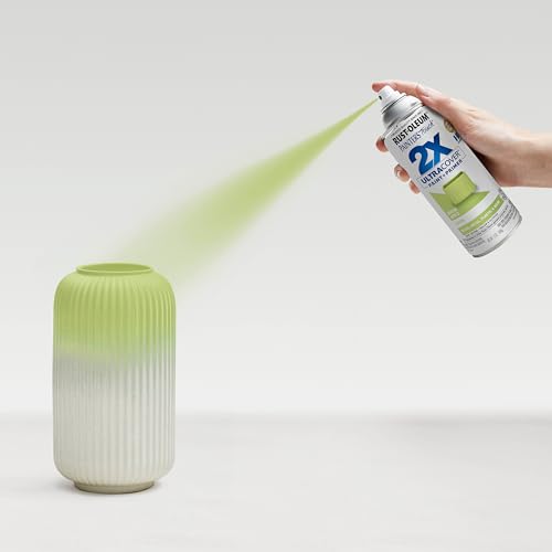 Rust-Oleum Painter's Touch 2X Ultra Cover Spray Paint, Satin Green Apple, 2-Pack