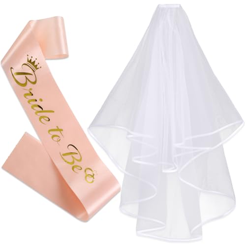 Bride to Be Sash and Veil Set - 2PCS Bachelorette Accessories