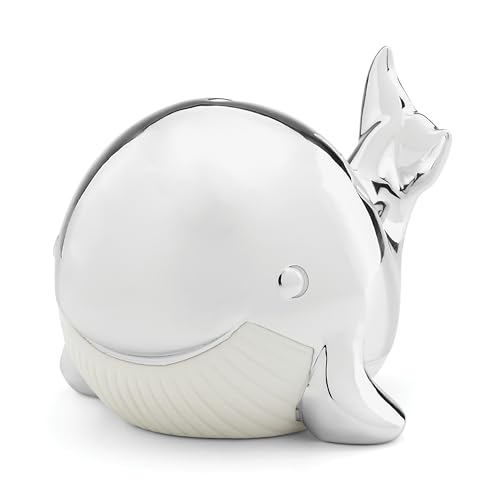 Reed & Barton Mystic Sea Whale Bank, 1.25 LB, Metallic