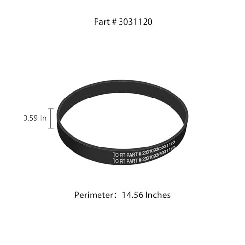 Bissell Vacuum Replacement Belt for CleanView Rewind Pet (Pack of 2)