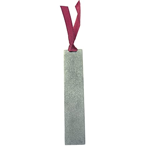 First Holy Communion Metal Bookmark with Burgundy Satin Ribbon