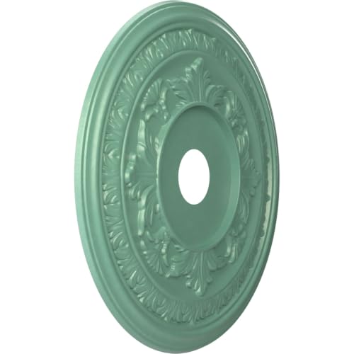Ekena Millwork Baltimore 22" Ceiling Medallion, Pearl Metallic Sea Mist PVC