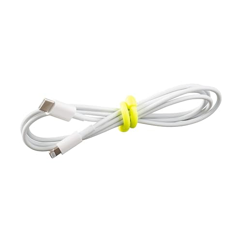 Nite Ize 3-Inch Gear Tie, Reusable Rubber Twist Tie, 20 Pack - Neon Yellow