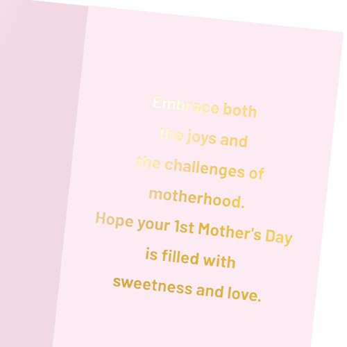 Happy First Mother's Day Card for New Mom - 5x7 with Envelope
