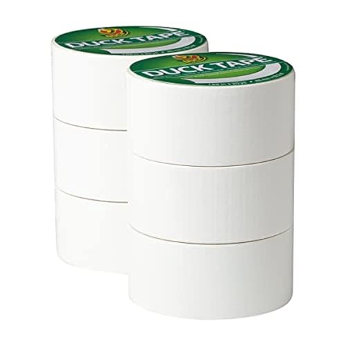 Duck Brand Color Duct Tape - Heavy Duty 6-Roll Pack, White