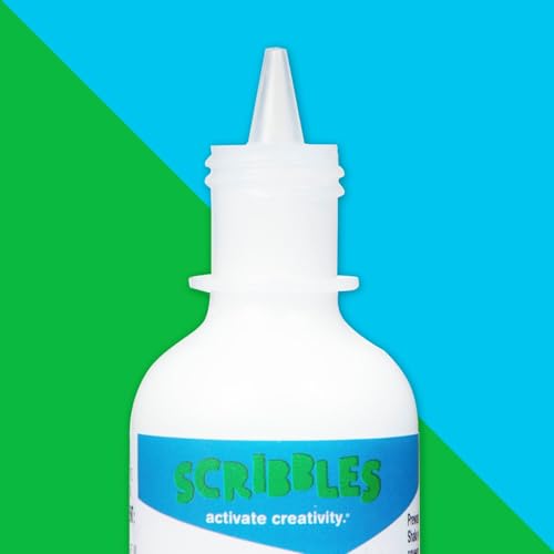 Scribbles 3D Fabric Paint - Shiny White, 1 oz, Easy Squeeze Bottle
