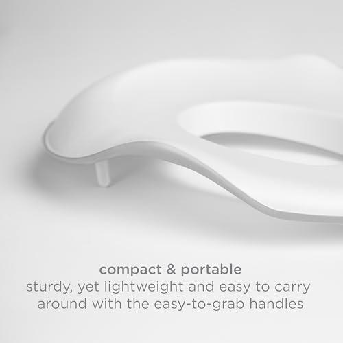 Ubbi Adjustable Toilet Trainer for Toddlers - Gray with Splash Guard