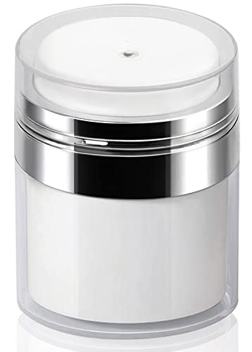 Mluchee Airless Pump Jar 0.5 Oz Travel Cream and Lotion Dispenser