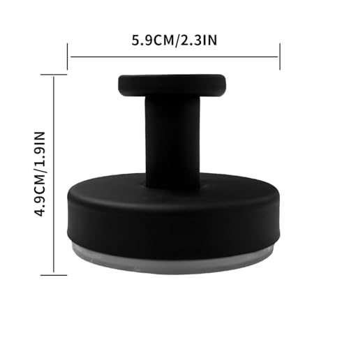 KVZVK Stainless Steel Suction Cup Shower Hooks - 2 Pack, No-Drill Black