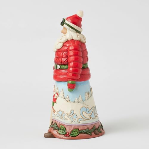 Christmas Lodge Santa Figurine Skiing Holiday Decor 8.86 Inch
