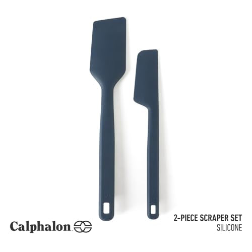 Calphalon 2-Piece Silicone Kitchen Scraper Set - Heat-Resistant & Nonstick Safe