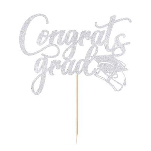 Congrats Grad Cake Topper - Class of 2026 Graduation Decor