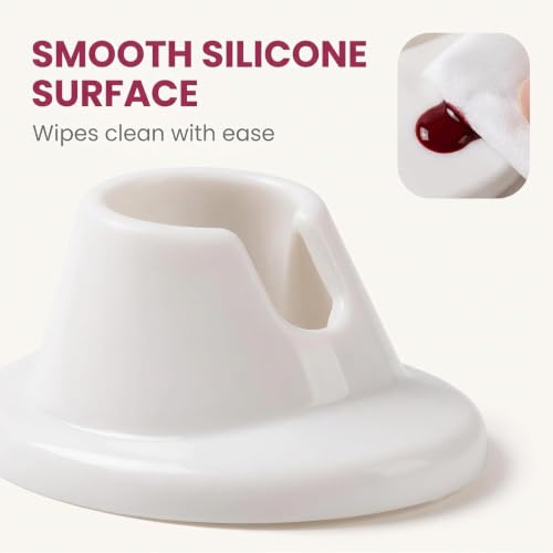 Tustao 2 Pcs Soft Rubber Nail Polish Bottle Holder Anti-Spill Stand