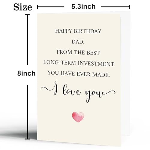 Funny Birthday Card for Dad - Witty Greeting Card from Son or Daughter
