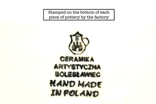 Polish Pottery Loop Handle Bowl - Maraschino