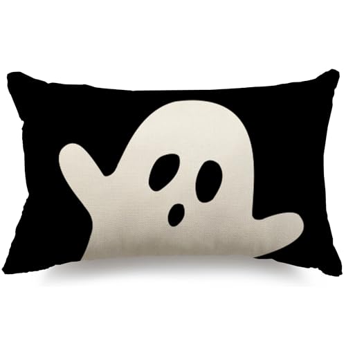 Halloween Ghost Pillow Cover 12x20 for Indoor & Outdoor Decor
