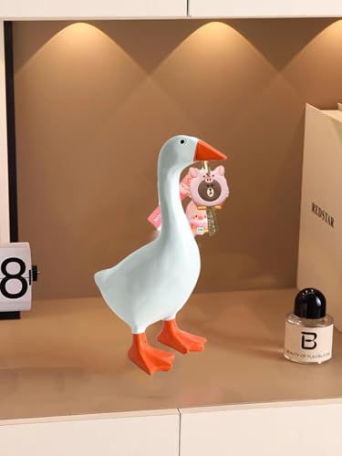 Magnetic Goose Key Holder - Cute Resin Duck Statue for Desk Decor