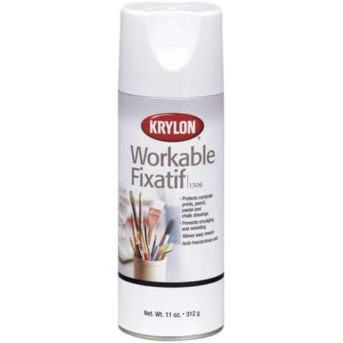 Krylon Workable Fixative Spray 11 oz - Clear Gloss Finish
