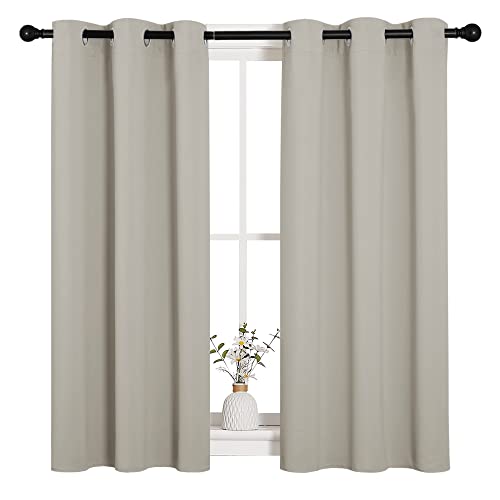 NICETOWN Natural Room Darkening Curtains - 34x45