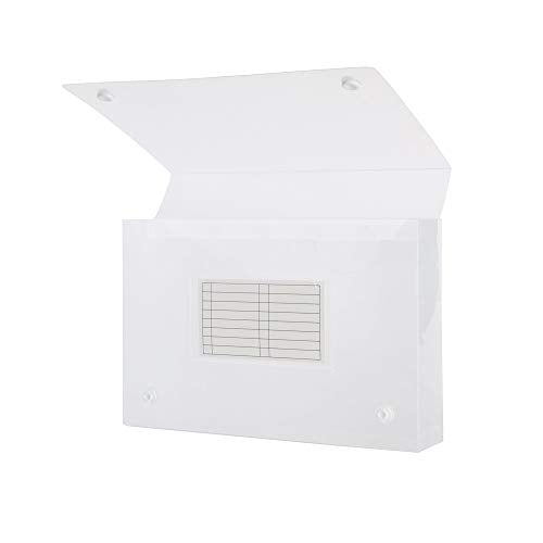 Filexec 5x8 Index Card Case, Clear, Pack of 2 with Dividers