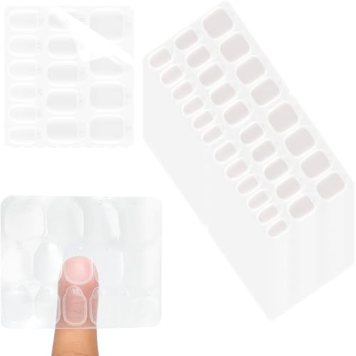 Ayzylpth 900 Pcs Clear Nail Glue Tabs - Waterproof Reusable False Nail Adhesive Stickers