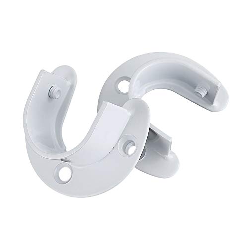 U-Shaped Shower Rod Holder Brackets - 4pcs Heavy Duty Stainless Steel