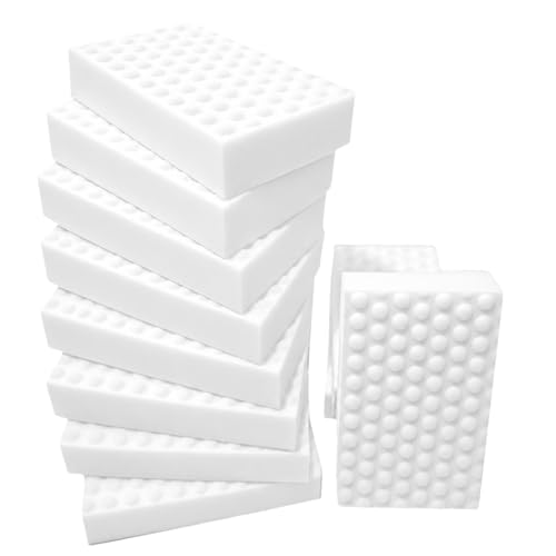 10 Pack 2X Density Melamine Foam Cleaning Sponge Erasers - 3.94x2.36x0.79 Inch