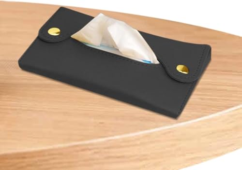 Compact PU Leather Pocket Tissue Holder - Travel Pouch for Tissues