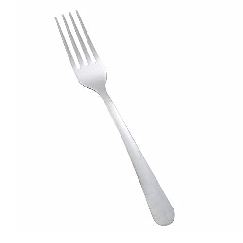 Winco Windsor 12-Piece Dinner Fork Set, 18-0 Stainless Steel, 7.25"
