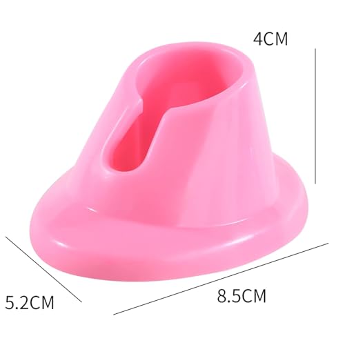 Pink Soft Rubber Nail Polish Bottle Holder and Stand for Manicure