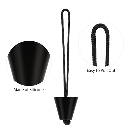 8 Pieces Universal Kayak Scupper Plugs Kit, Silicone Scupper Plugs for Kayak, Kayak Accessories with Lanyard, Scupper Plug Drain Hole Stoppers