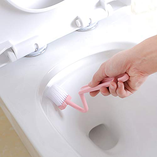 Mziart V Type Toilet Brush - 2 Pack with Hook Handle