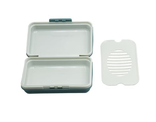 2 Pack Travel Soap Case Holder - Leakproof Portable Soap Box with Drain